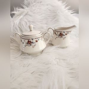 Noritake Adagio Creamer And Sugar Bowl